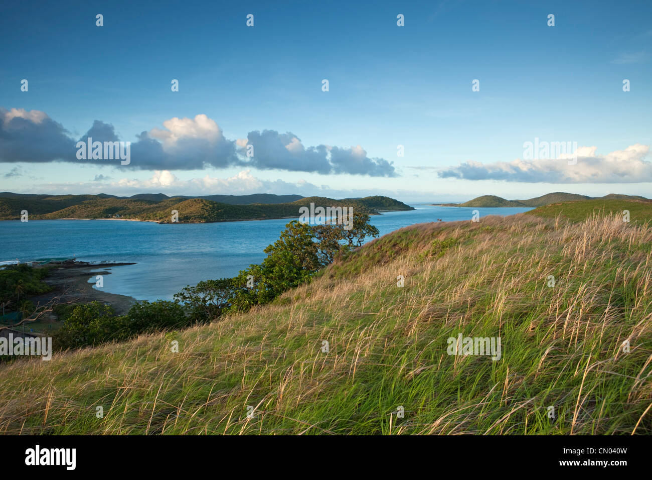 View of the Torres Strait islands from Green Hill Fort. Thursday Island, Torres Strait Islands, Queensland, Australia Stock Photo