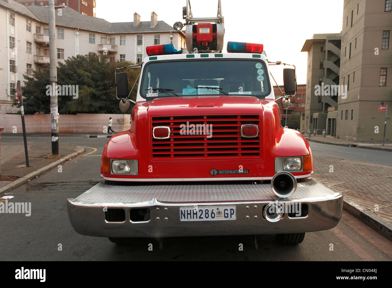 Firetruck in Johannesburg, RSA Stock Photo