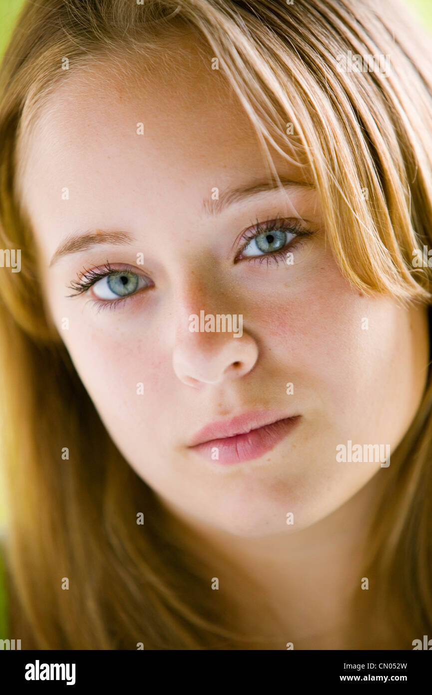 Portrait of Teenage Girl Stock Photo - Alamy
