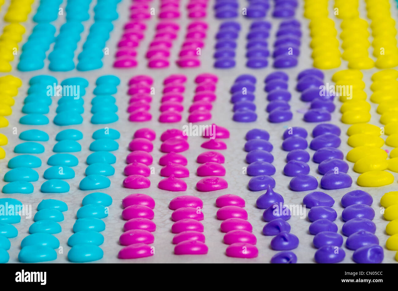 A tray of colorful homemade candy dots Stock Photo Alamy