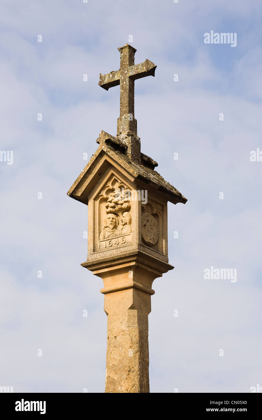 Market Cross, Stow on the Wold. Gloucestershire. Stock Photo