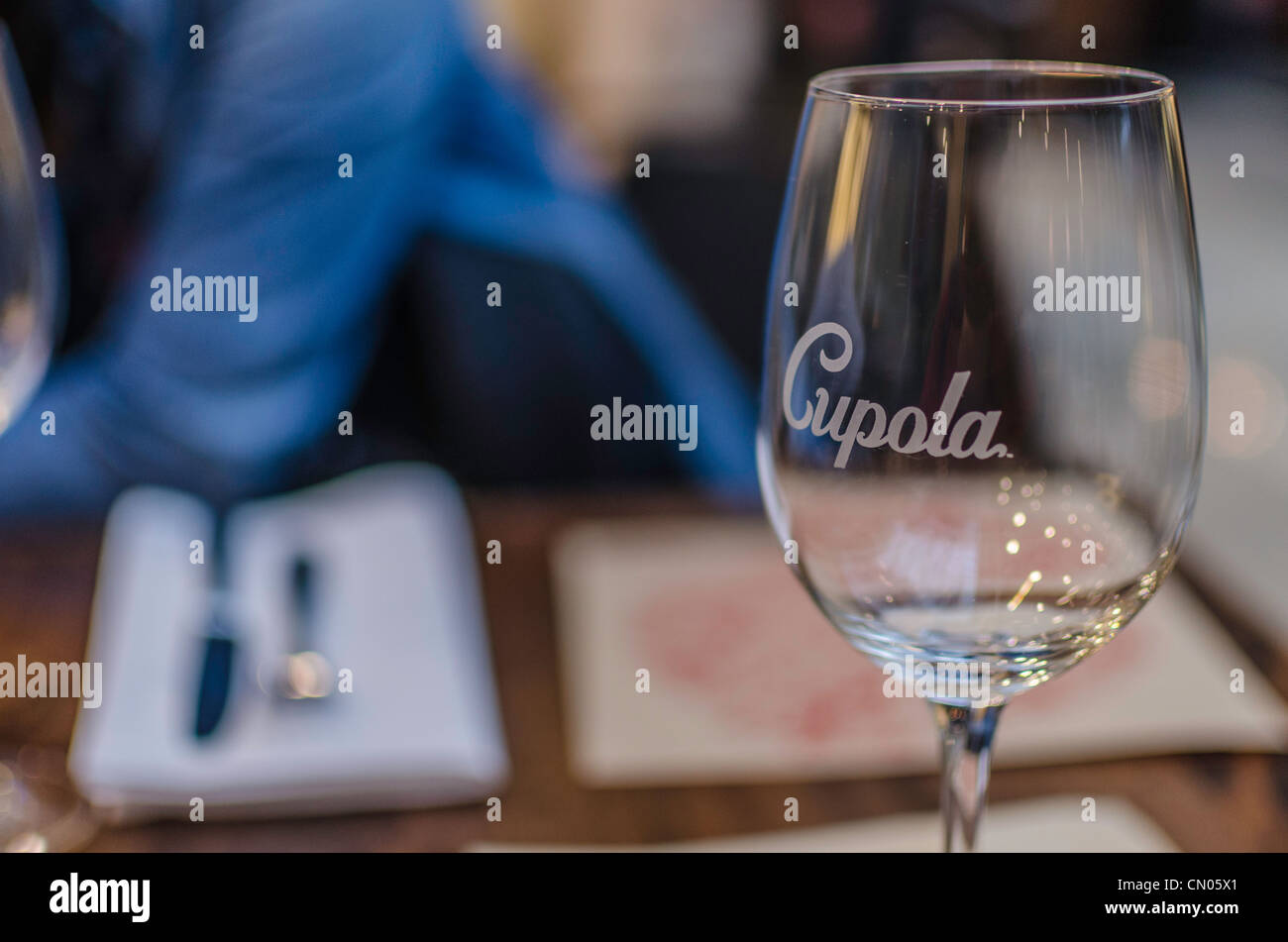 Cupola wine glass Stock Photo