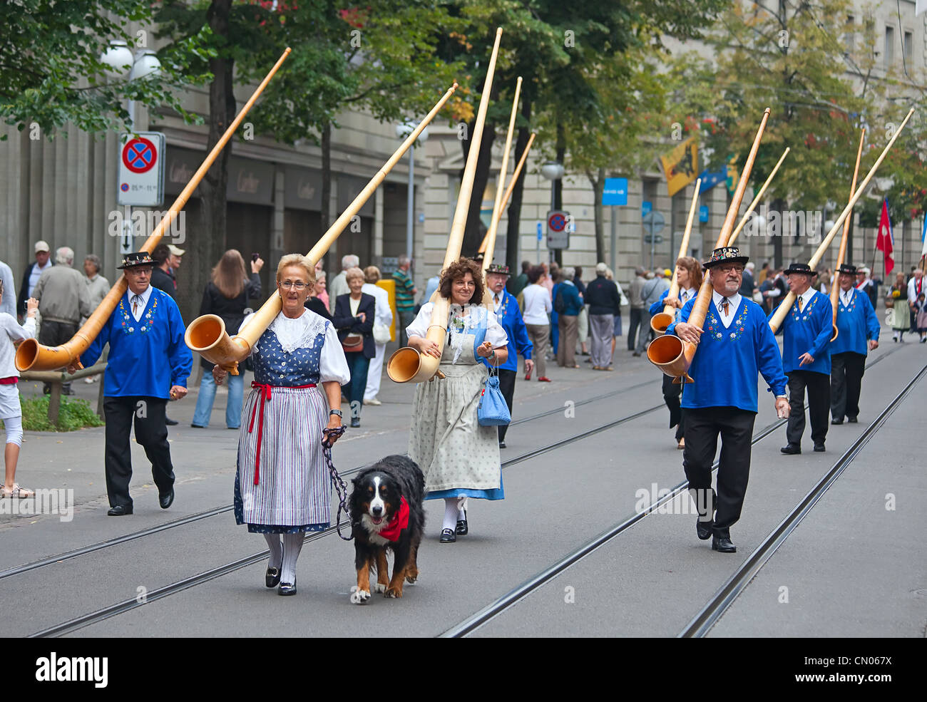 1st August costume parade in Zurich Stock Photo