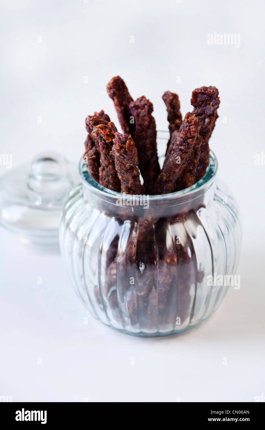 Beef Jerky Sticks Stock Photo Alamy