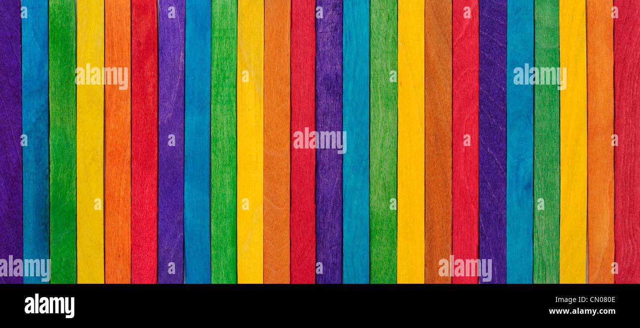 Multicoloured rainbow stick pattern panoramic Stock Photo Alamy