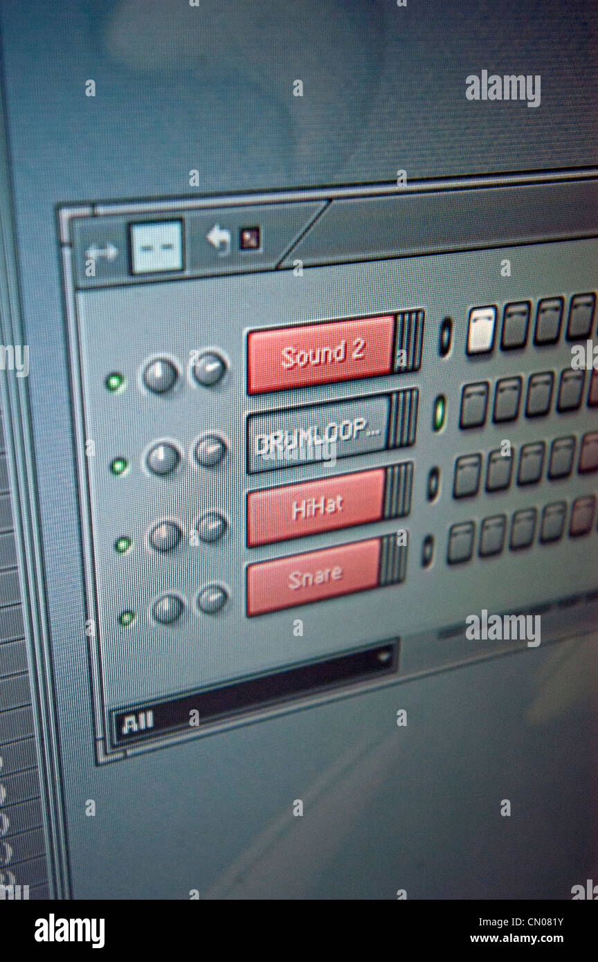 Fruityloops music recording software Stock Photo Alamy