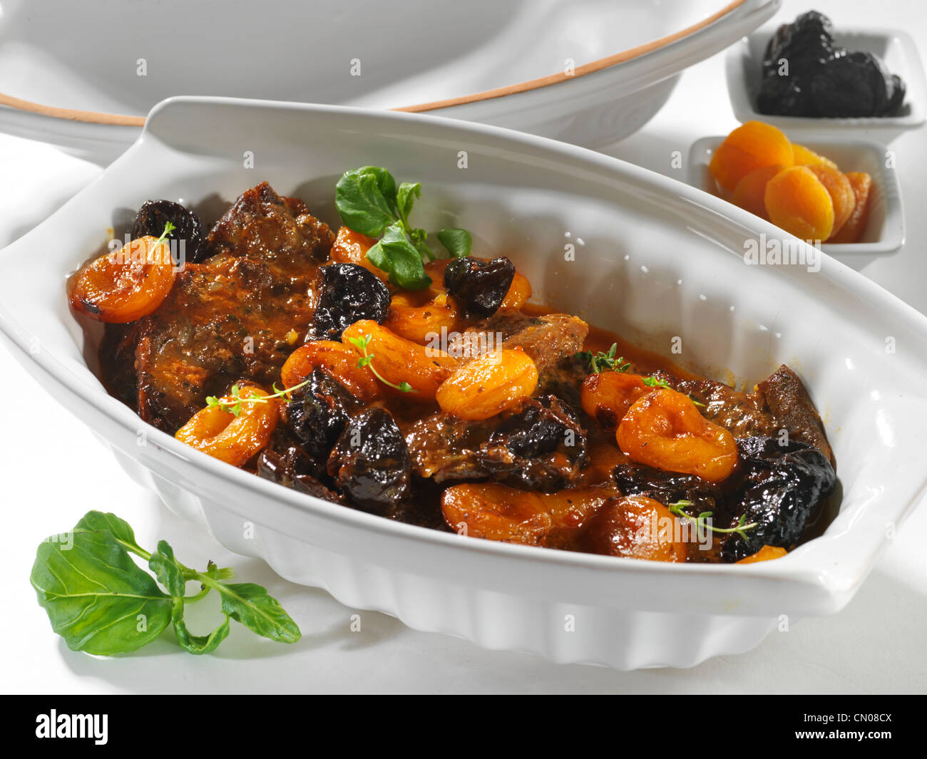 spicy chuck with dried fruits Stock Photo