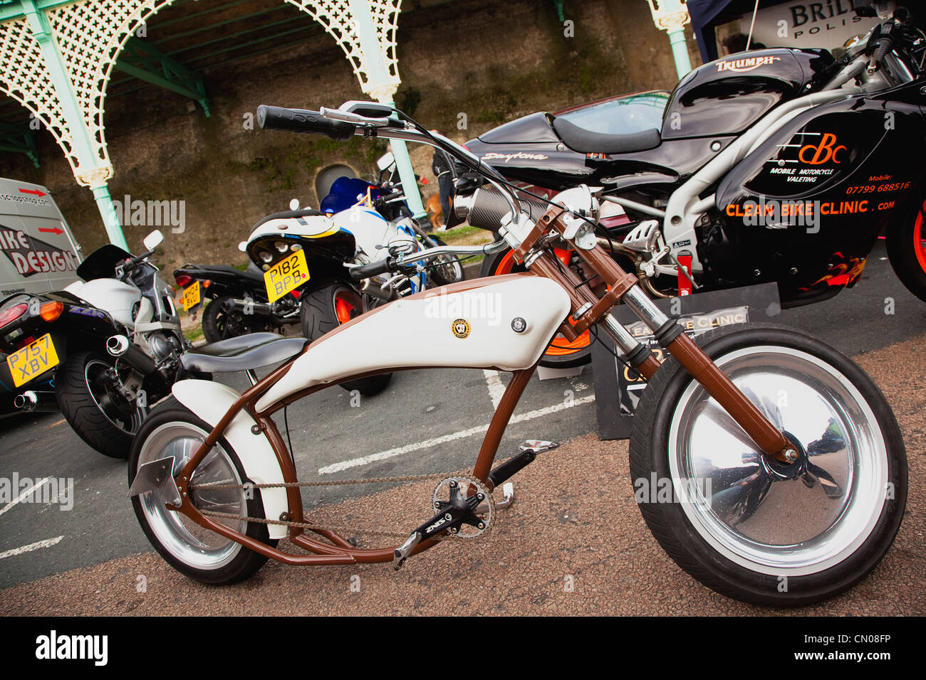England East Sussex Brighton Push Bike Made To Look Like Stock Photo Alamy