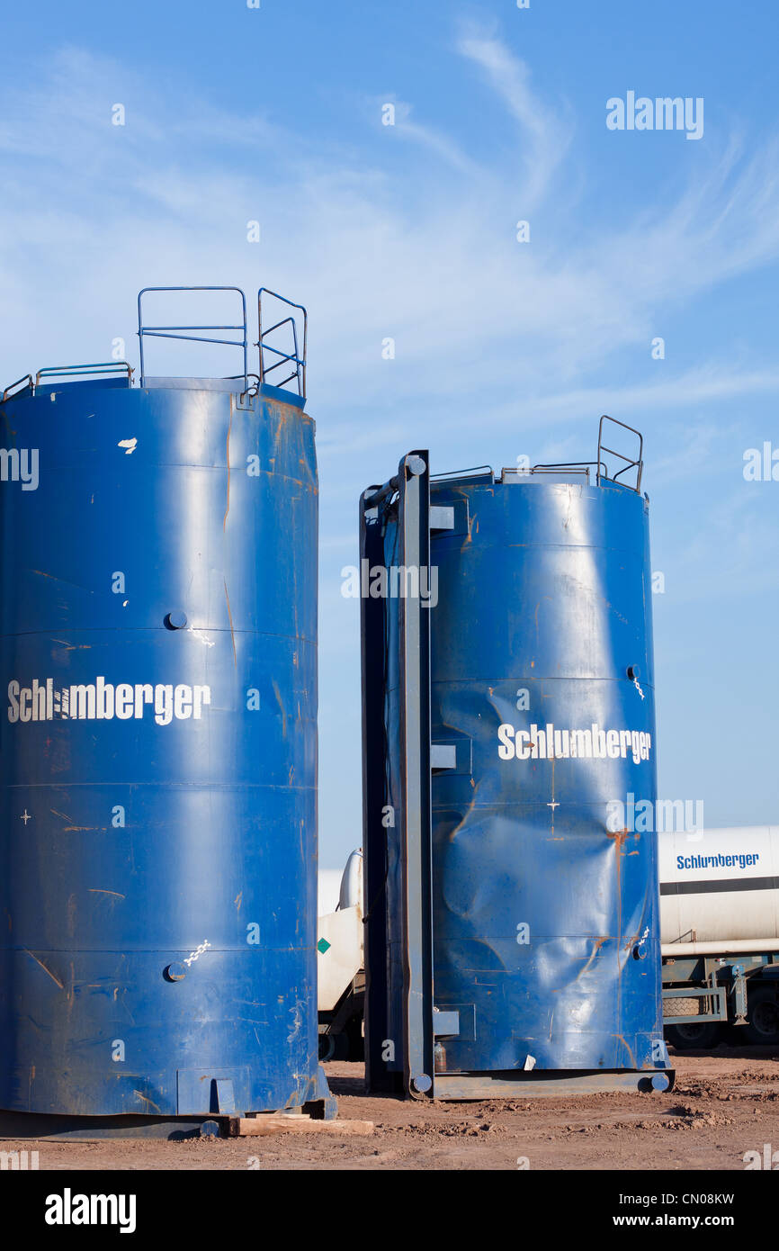 Schlumberger installation on a drilling site in Russia Stock Photo - Alamy