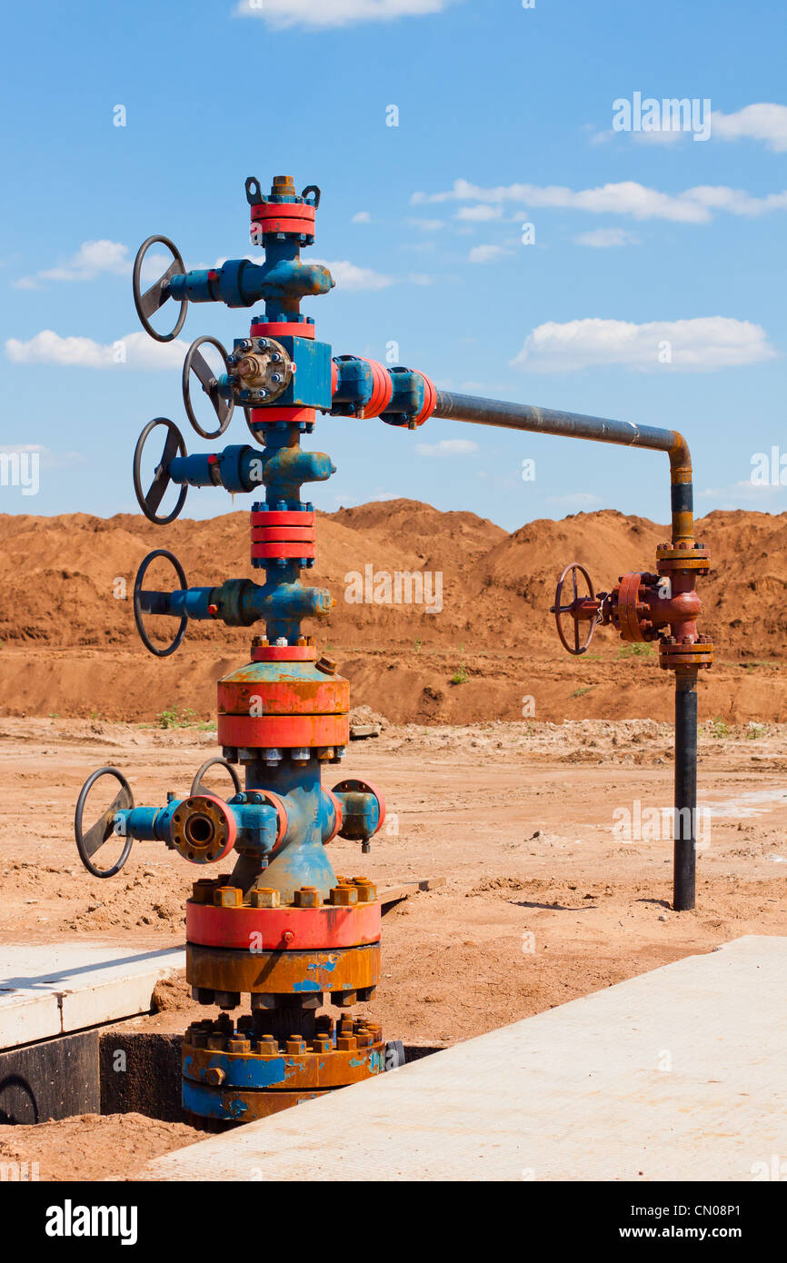 Oil wellhead in the oil field Orenburg region, Russia Stock Photo Alamy
