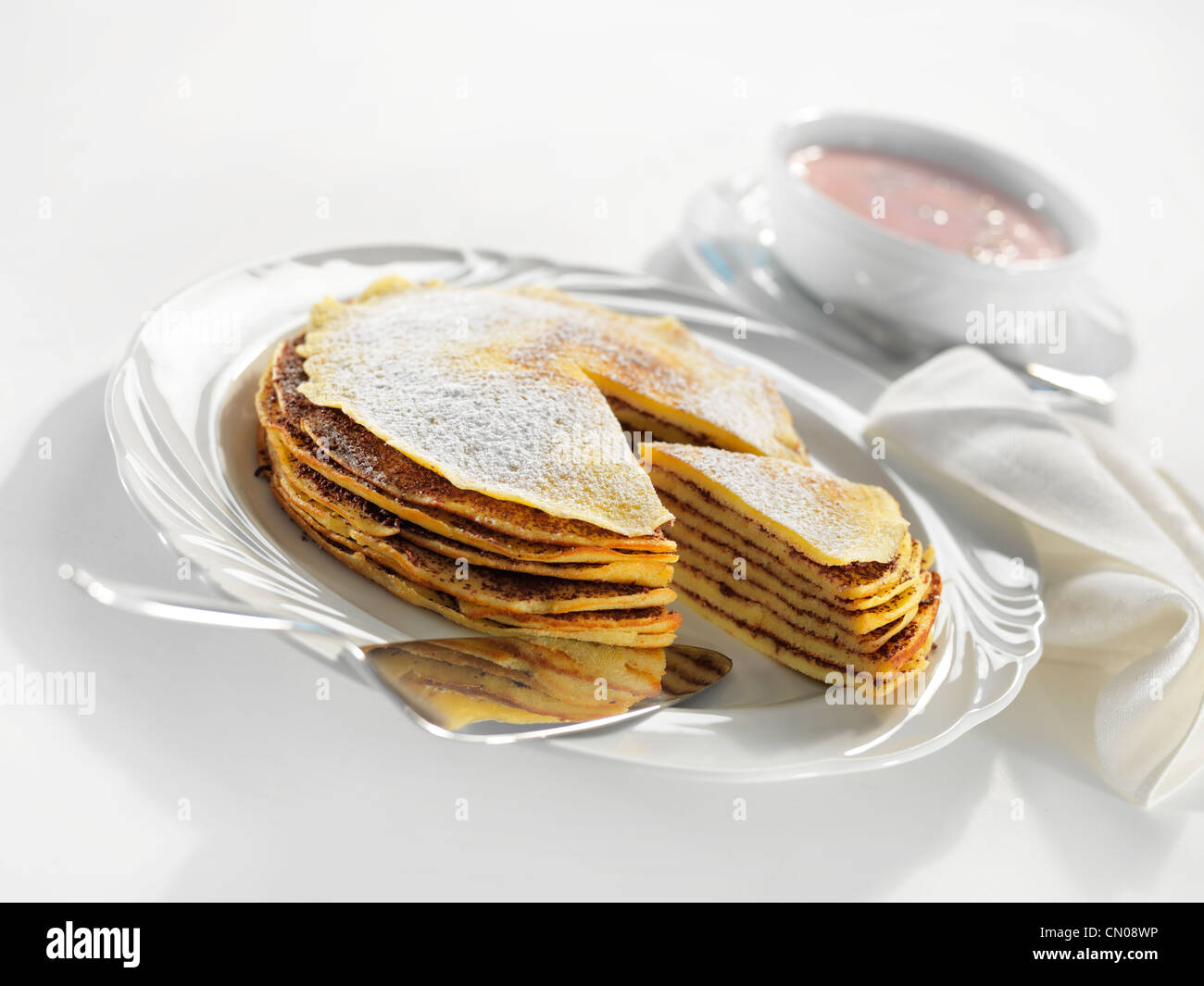 Slid pancake Stock Photo