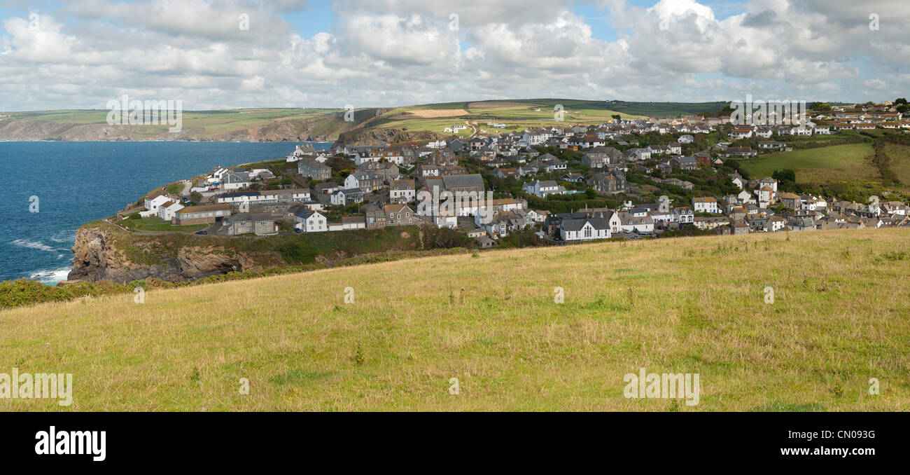 Overview of the village of Port Isaac in Cornwall Stock Photo Alamy