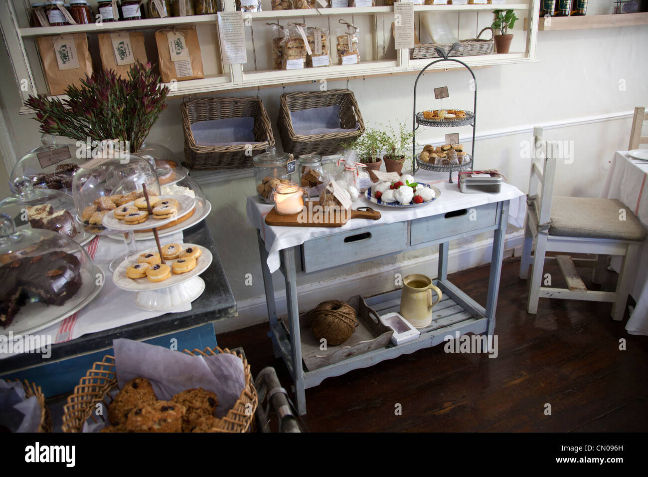 Montebello Cafe Cakes on display in Newlands Western Cape Stock Photo Alamy