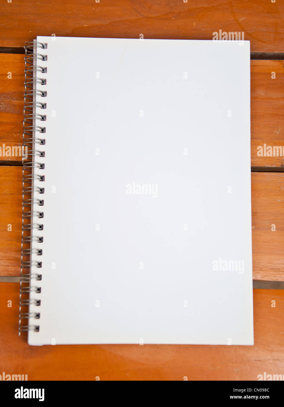 blank paper on wood background Stock Photo