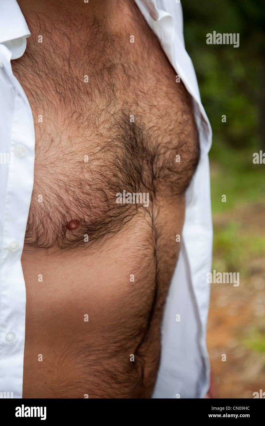 unshaved man in his underwear showing off Stock Photo - Alamy