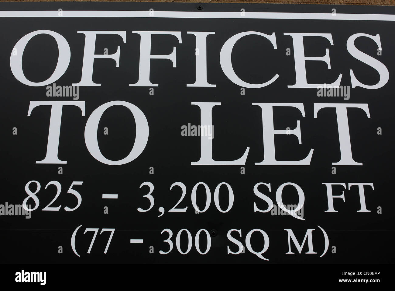 Offices to let sign Stock Photo