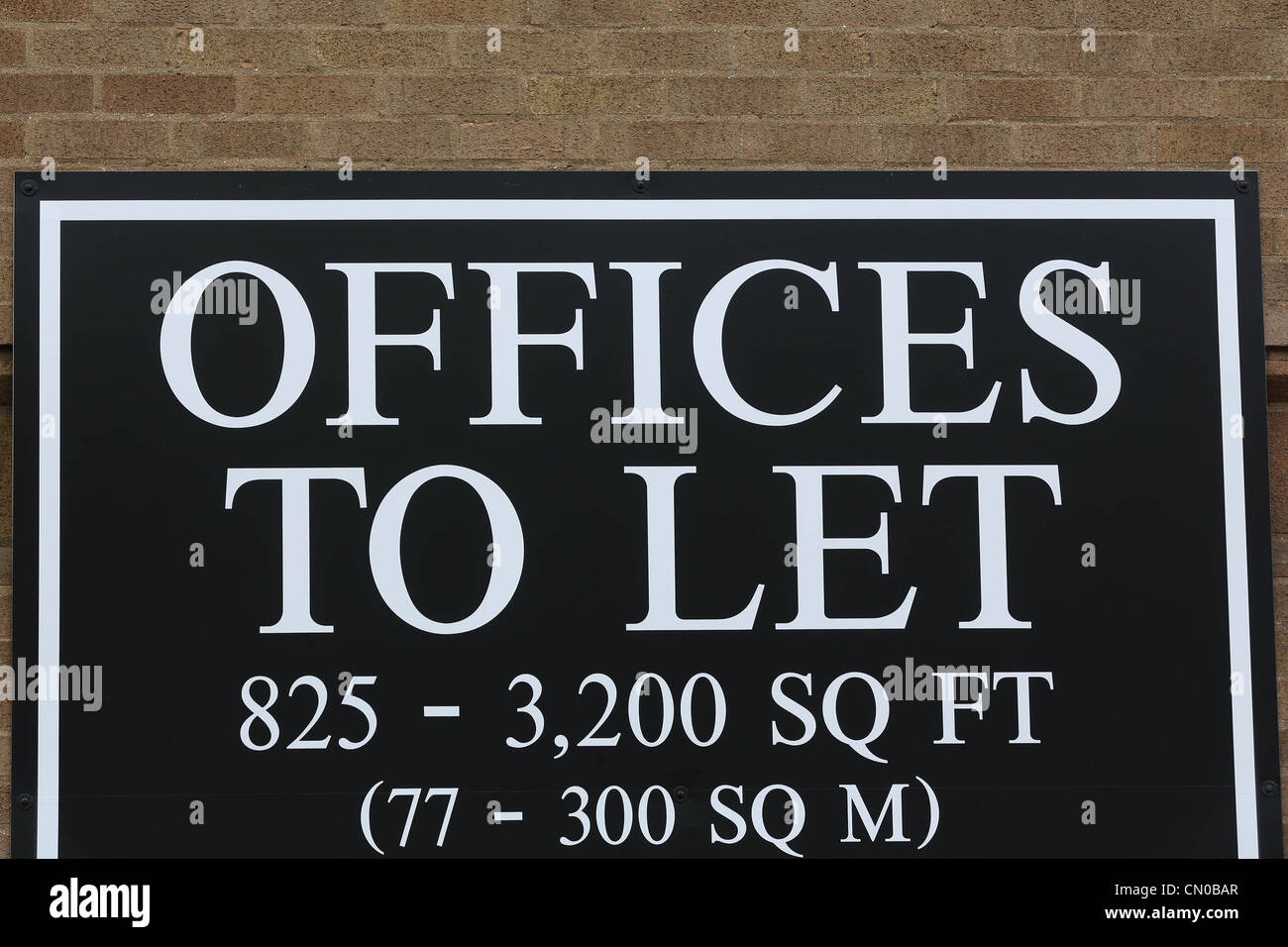Offices to let sign Stock Photo