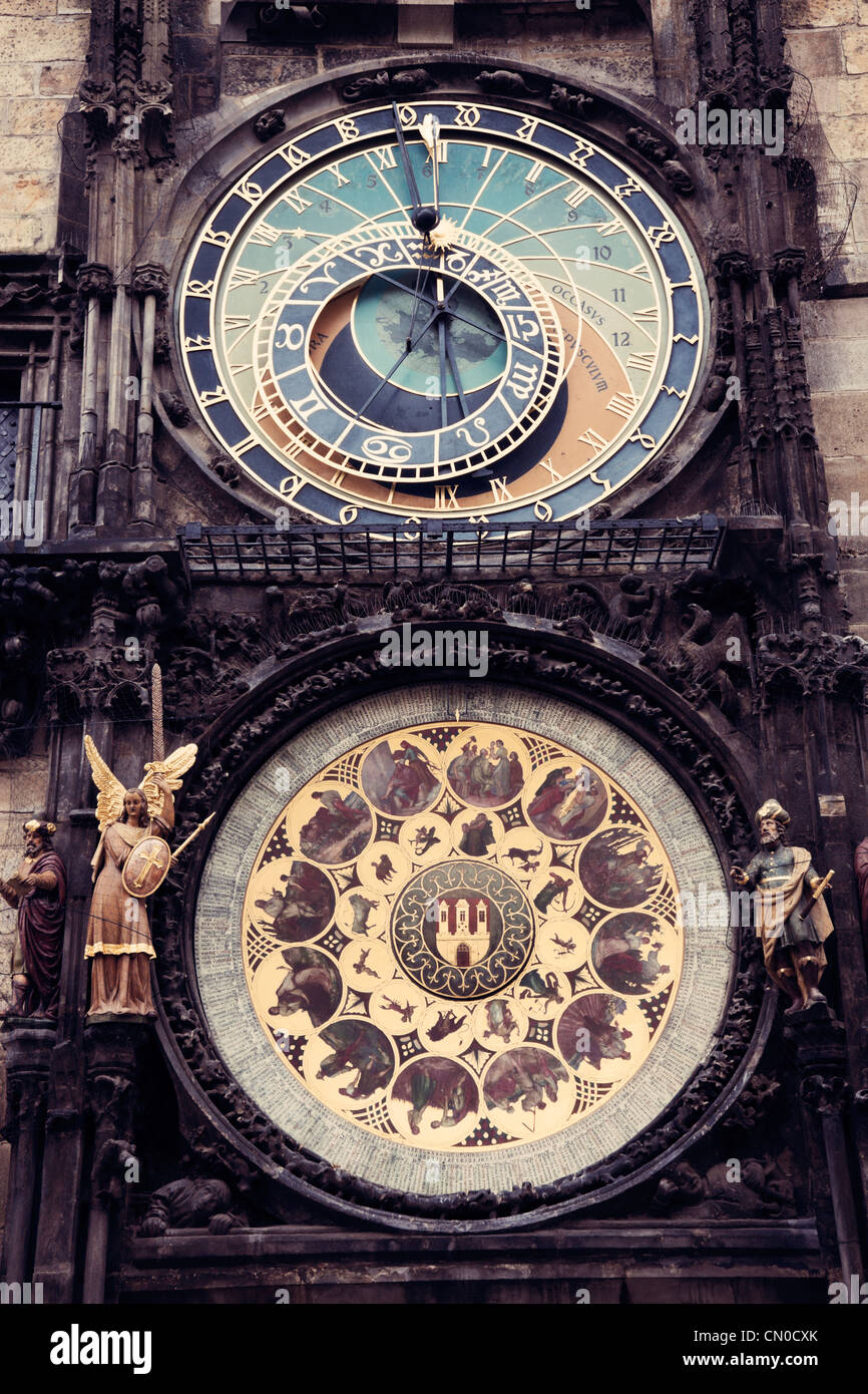 Prague Astronomical Clock Stock Photo - Alamy