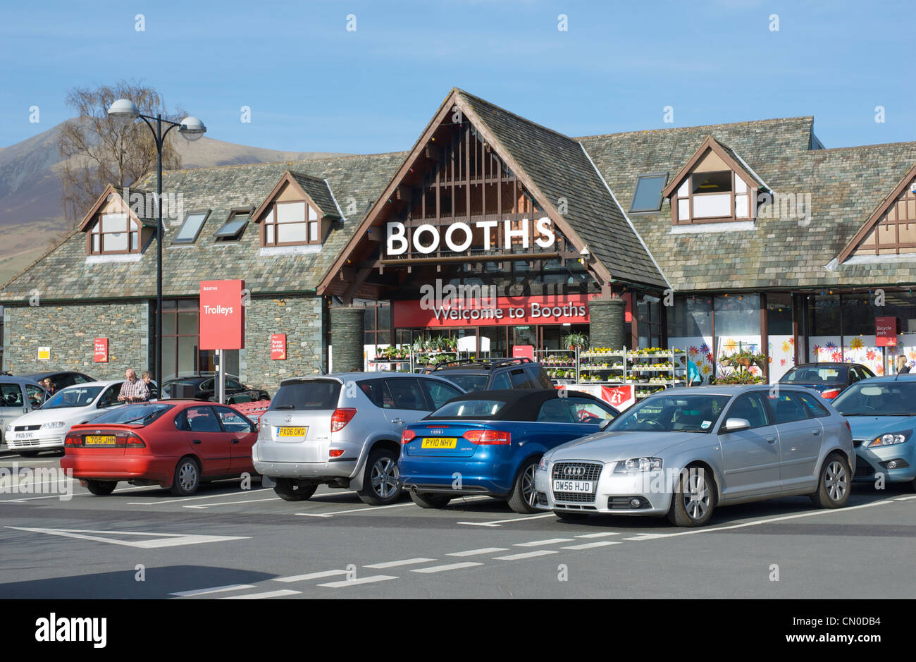 Booths supermarket in the town of Keswick, Lake District National Park