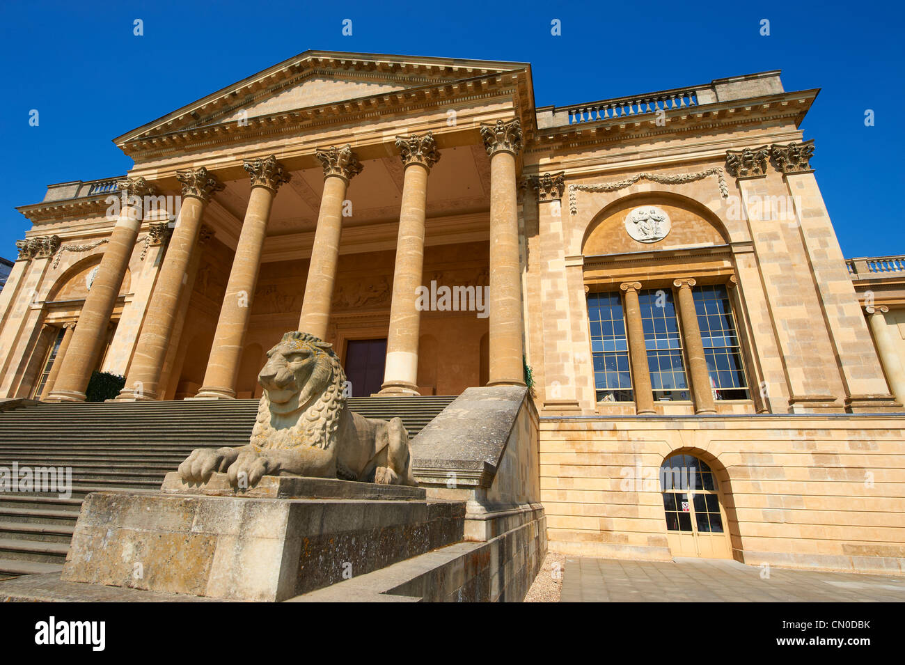 North Front of Stowe House, former residence of the Dukes of Buckingham Stock Photo