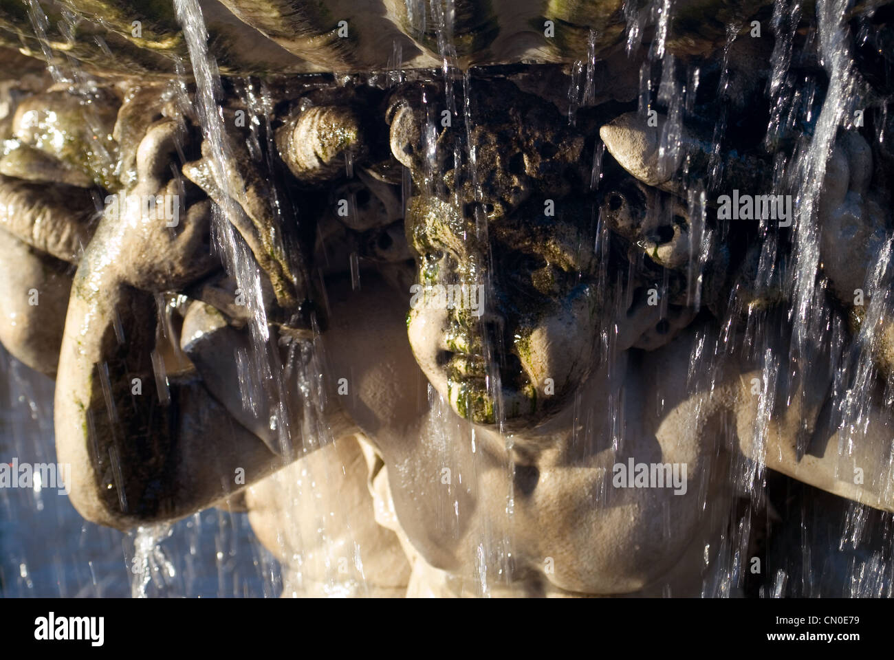 Cherubim in the Italians Fountain in Hide Park Stock Photo
