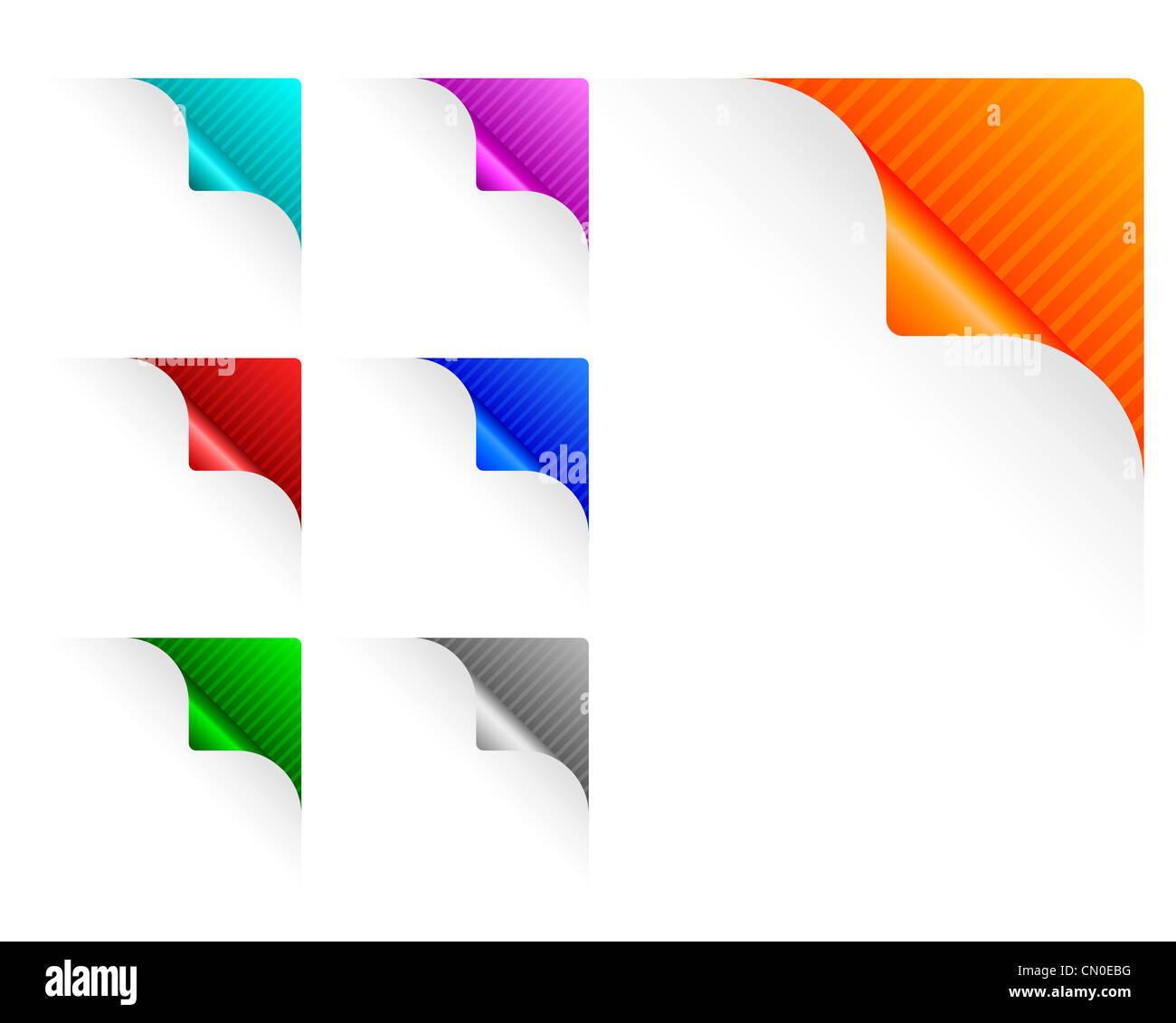 Curled corners Cut Out Stock Images & Pictures Alamy