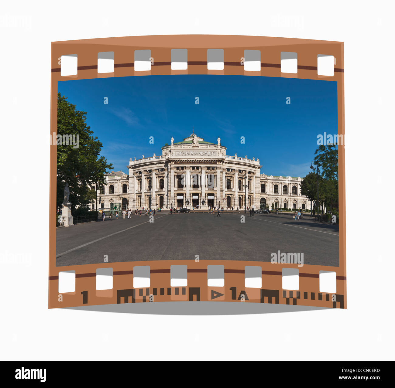 Filmstrip:The Burgtheater in Vienna is an Austrian Federal Theater, Vienna, Austria, Europe Stock Photo