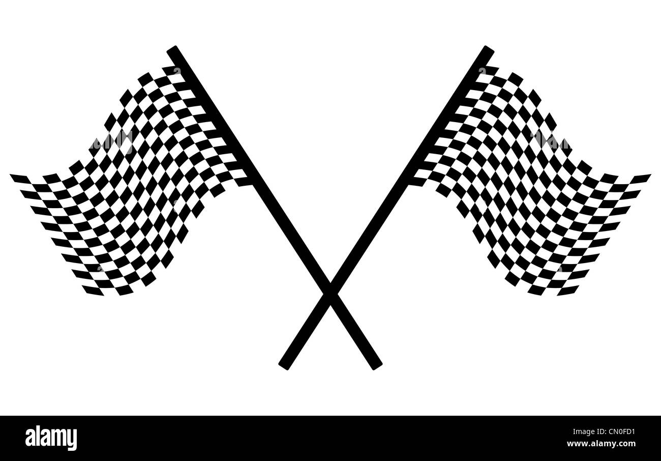 Checkered flags racing simbol, vector illustration Stock Photo Alamy