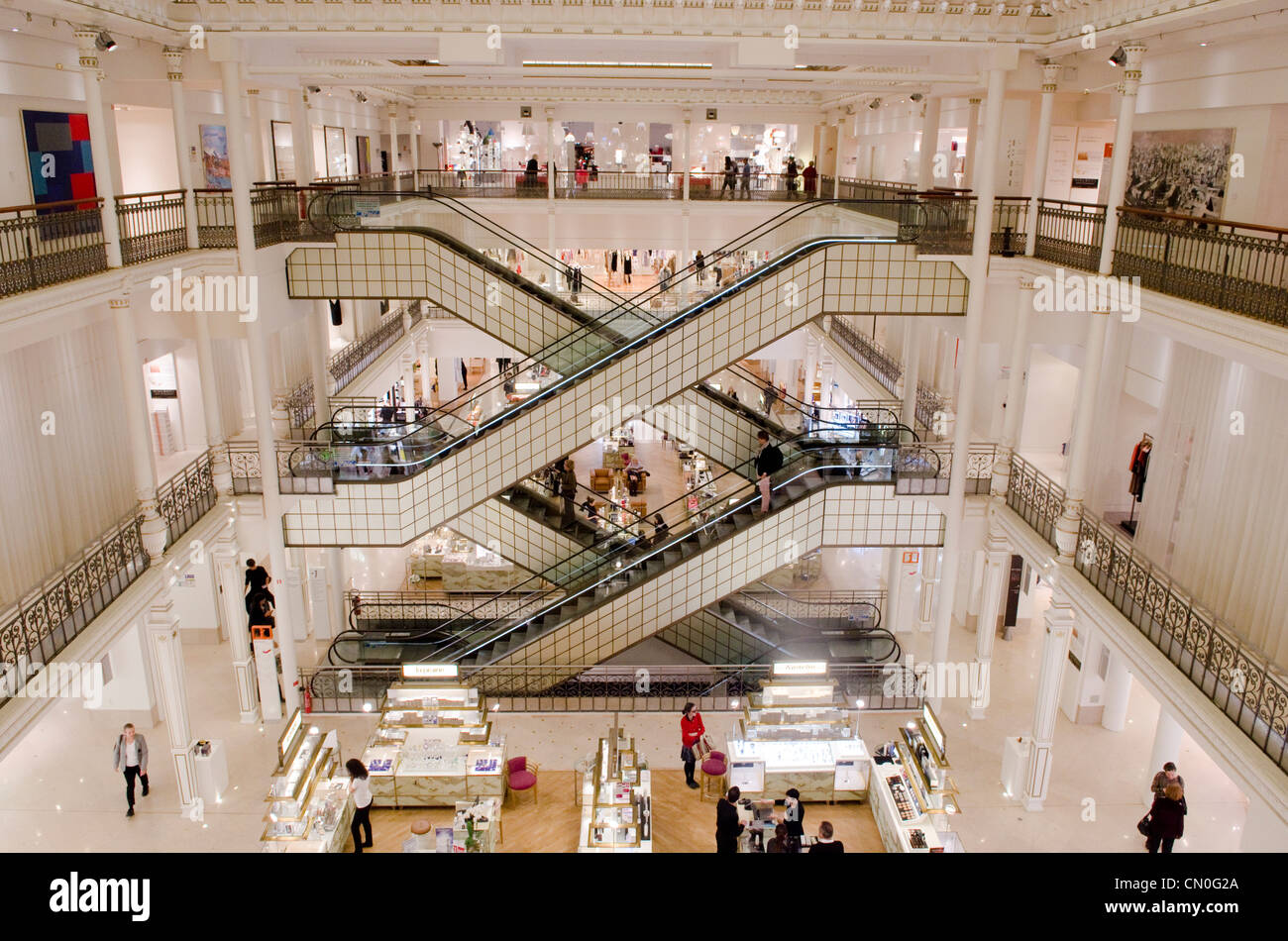 Interior of 'Le Bon Marche' department store. St Germain des Pres area of Paris, France Stock Photo