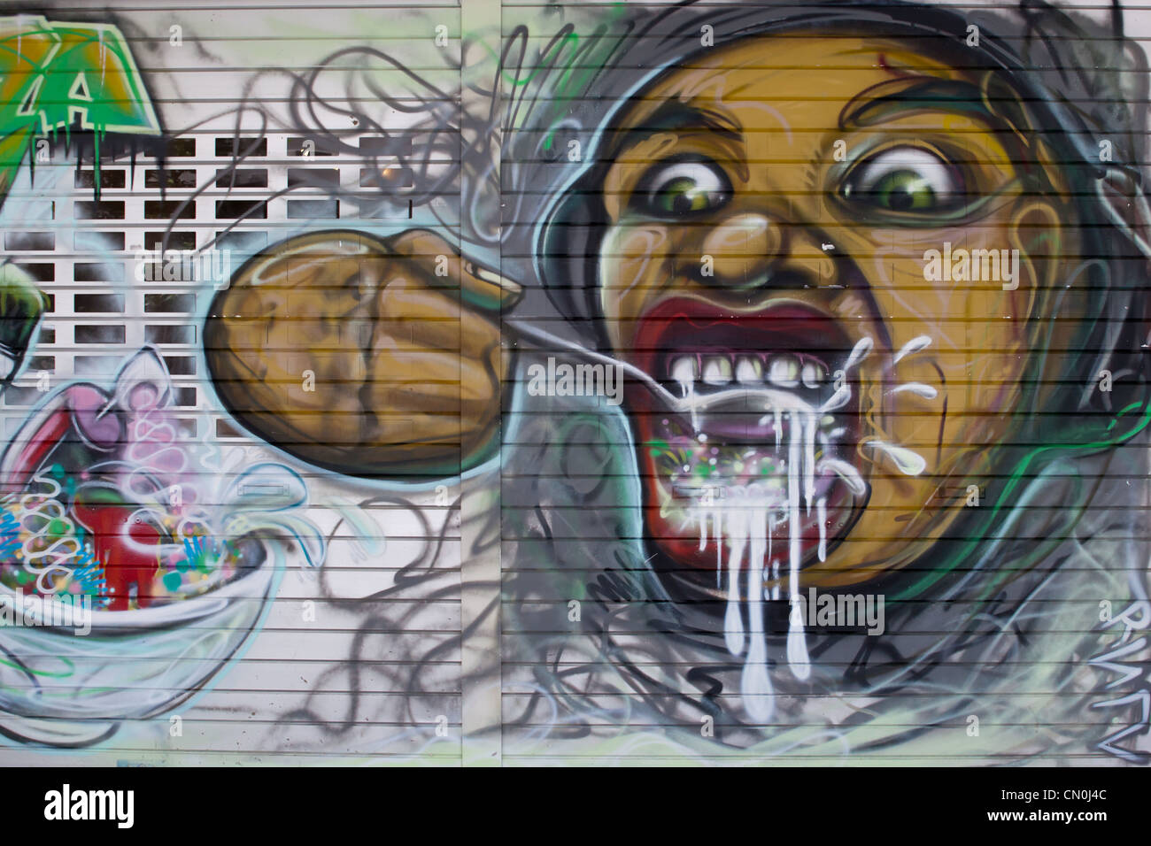 Graffiti Face Stock Photo