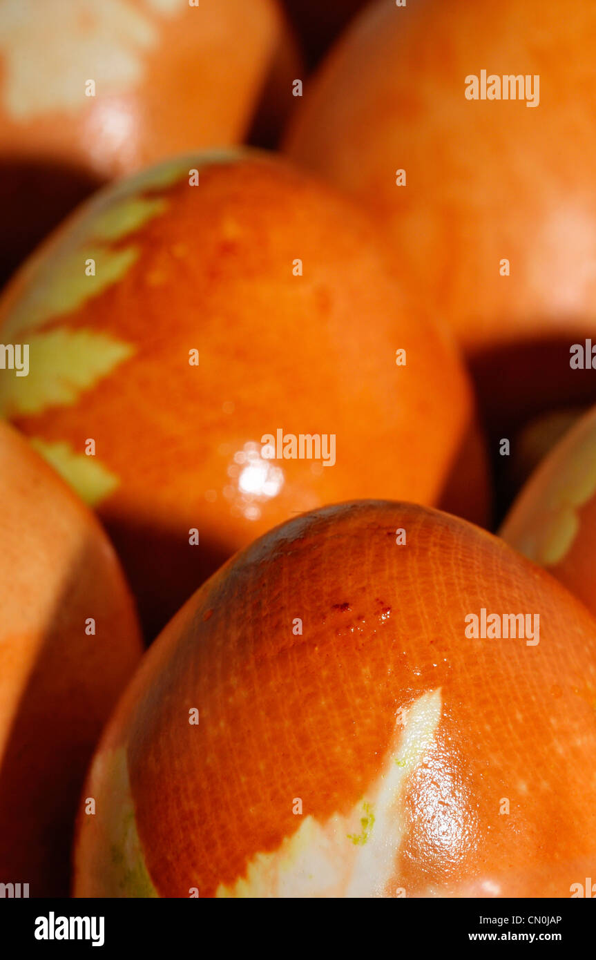 Hand colored Easter eggs for sale at a Easter Holiday fair in