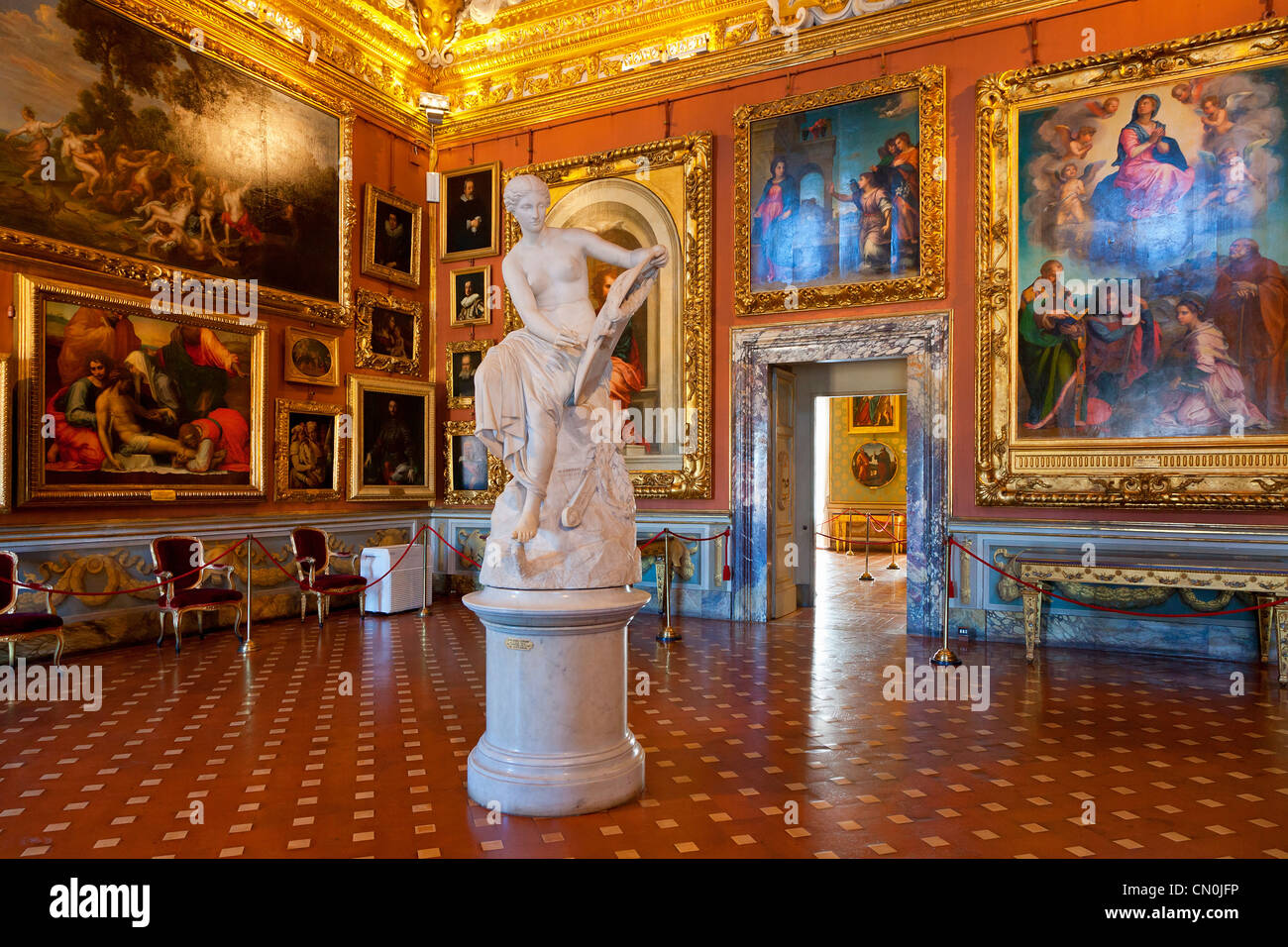 Florence, Palazzo Pitti, Sala di Grove in Galleria Palatina Stock Photo