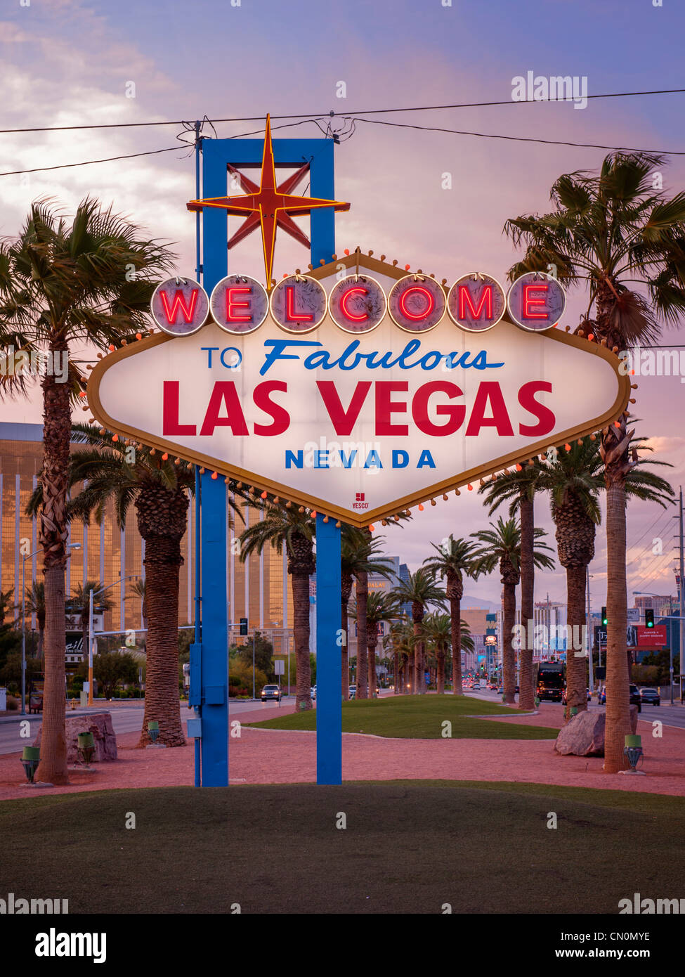 Welcome to Fabulous Las Vegas sign Paradise Stock Photo