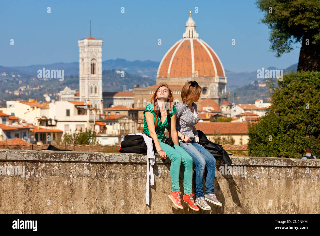 Europe, Italy, Florence, View of Florence from Boboli Gardens Stock Photo