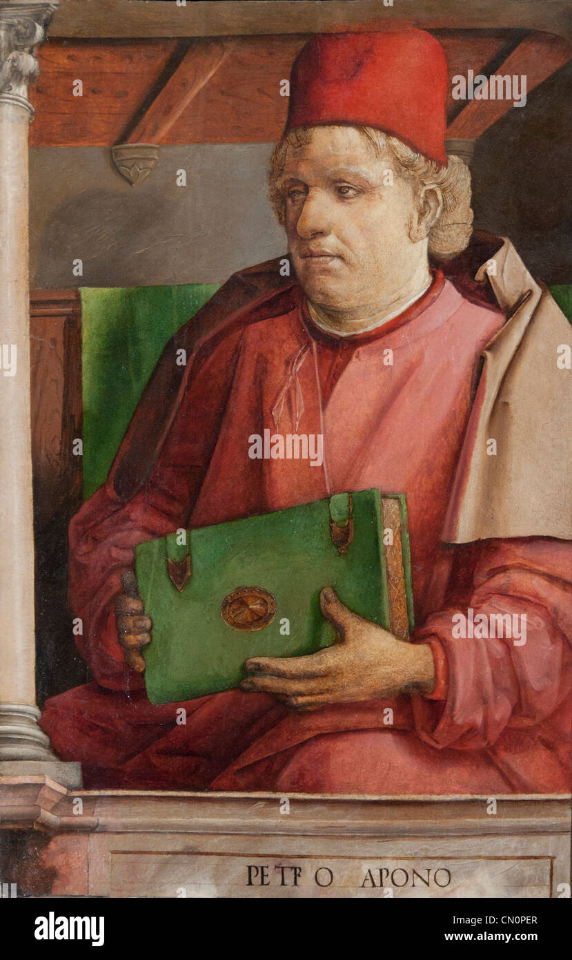 Pietro d’Abano 1246 1330  Urbino Paintings 1474 Justus van Gent and Pedro Berruguete Stock Photo