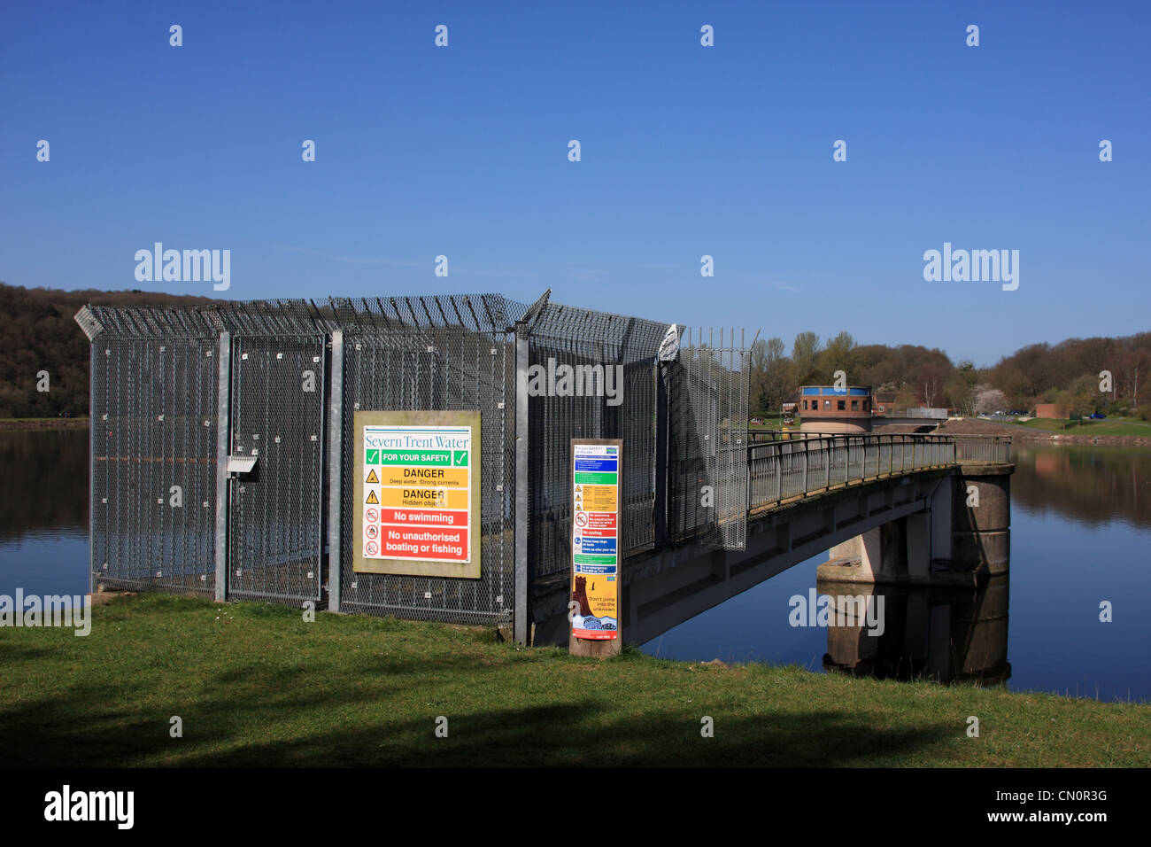 Part of the water treatment plant at Trimpley reservoir near Bewdley