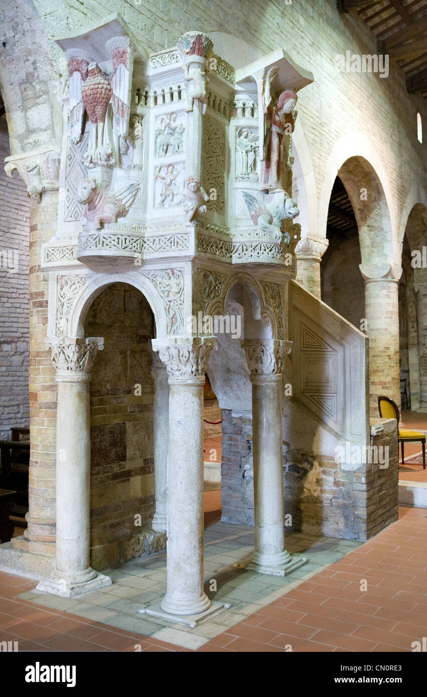 Italy, Moscufo, the Benedectine abbey of Santa Maria del Lago (XII ...