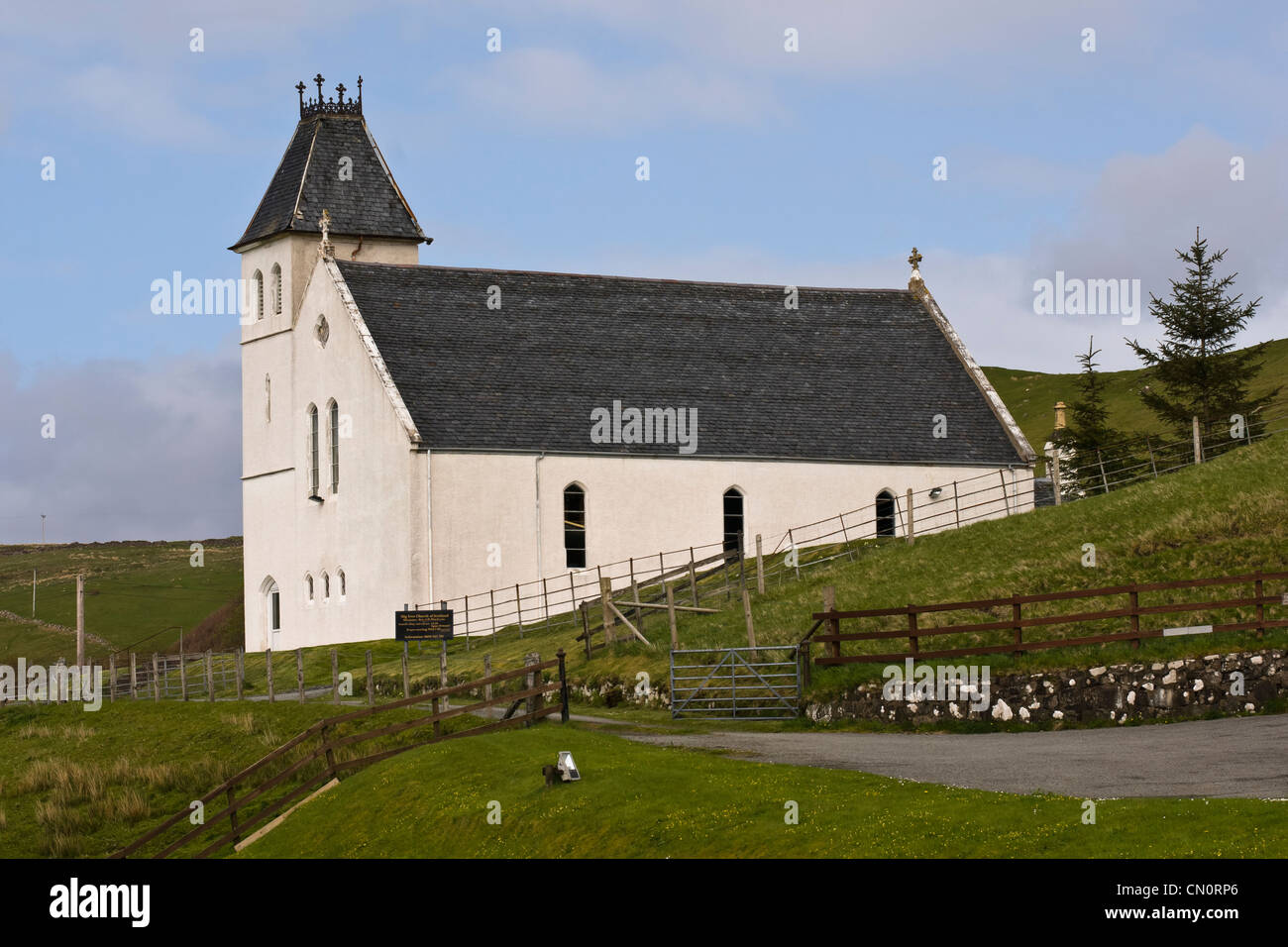 Free Church of Scotland, Uig, Isle of Skye, Scotland. Stock Photo