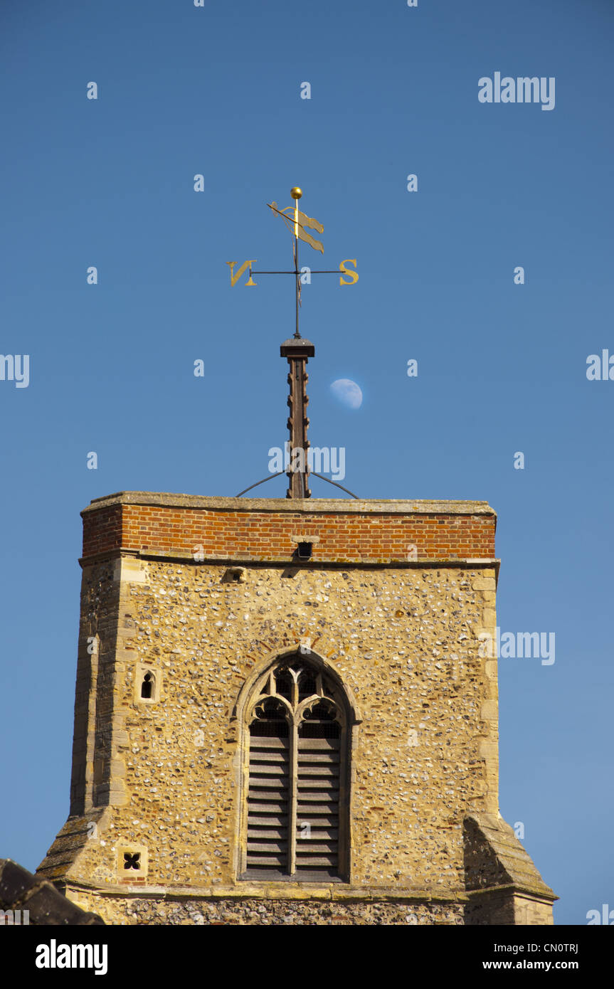 Weather vane on top of tower of St. John's church, Scandrett