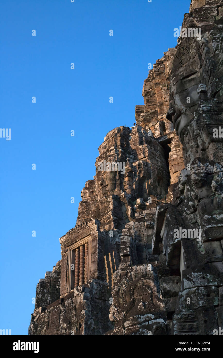 Huge smiling face at Bayon Temple, Angkor Thom, UNESCO World Heritage site, Cambodia Stock Photo