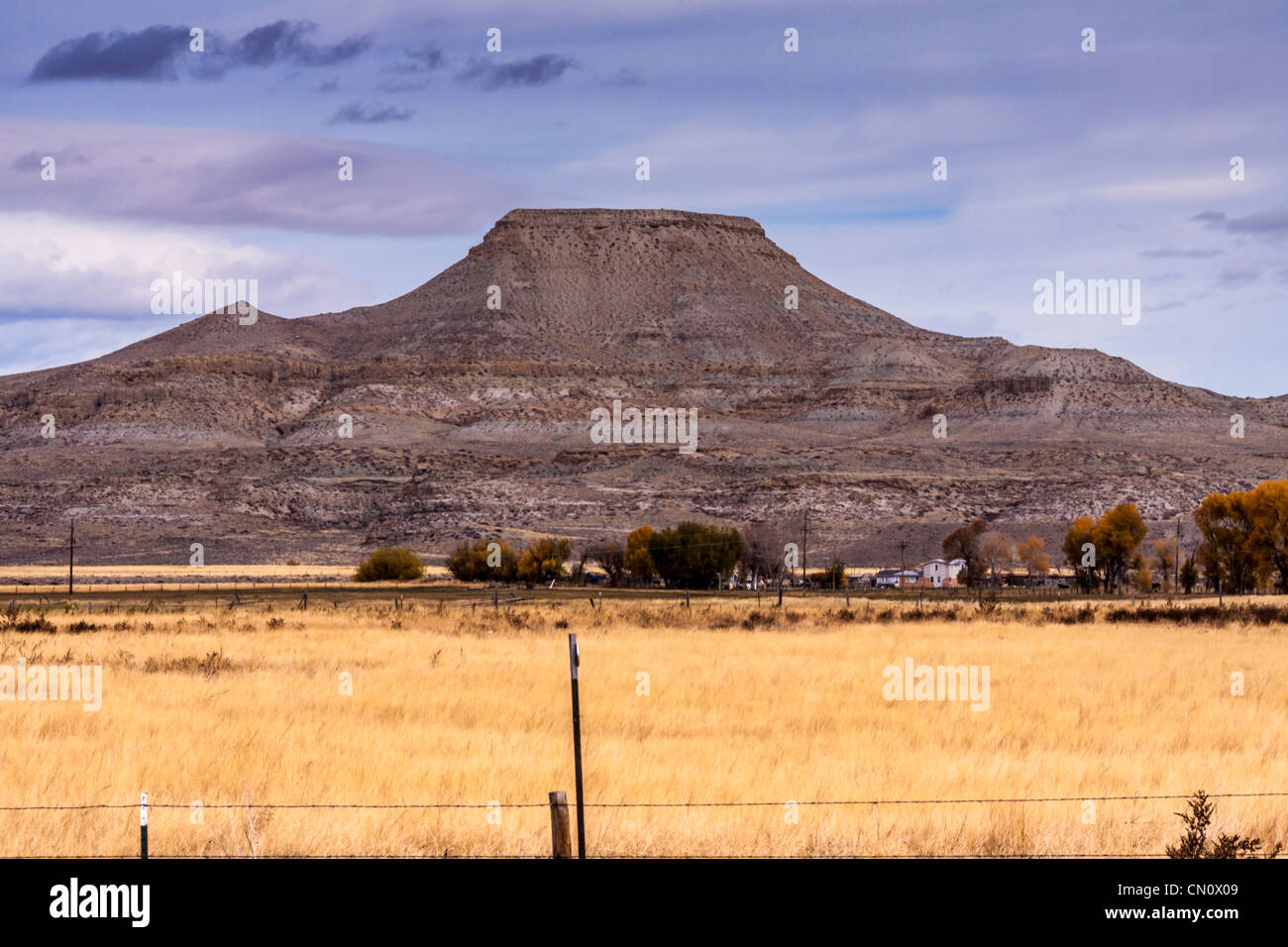 Crowheart Butte in Wyoming was the site of the Crowheart Butte Battle of 1866 between the Crow Indians and the Eastern Shoshone Stock Photo