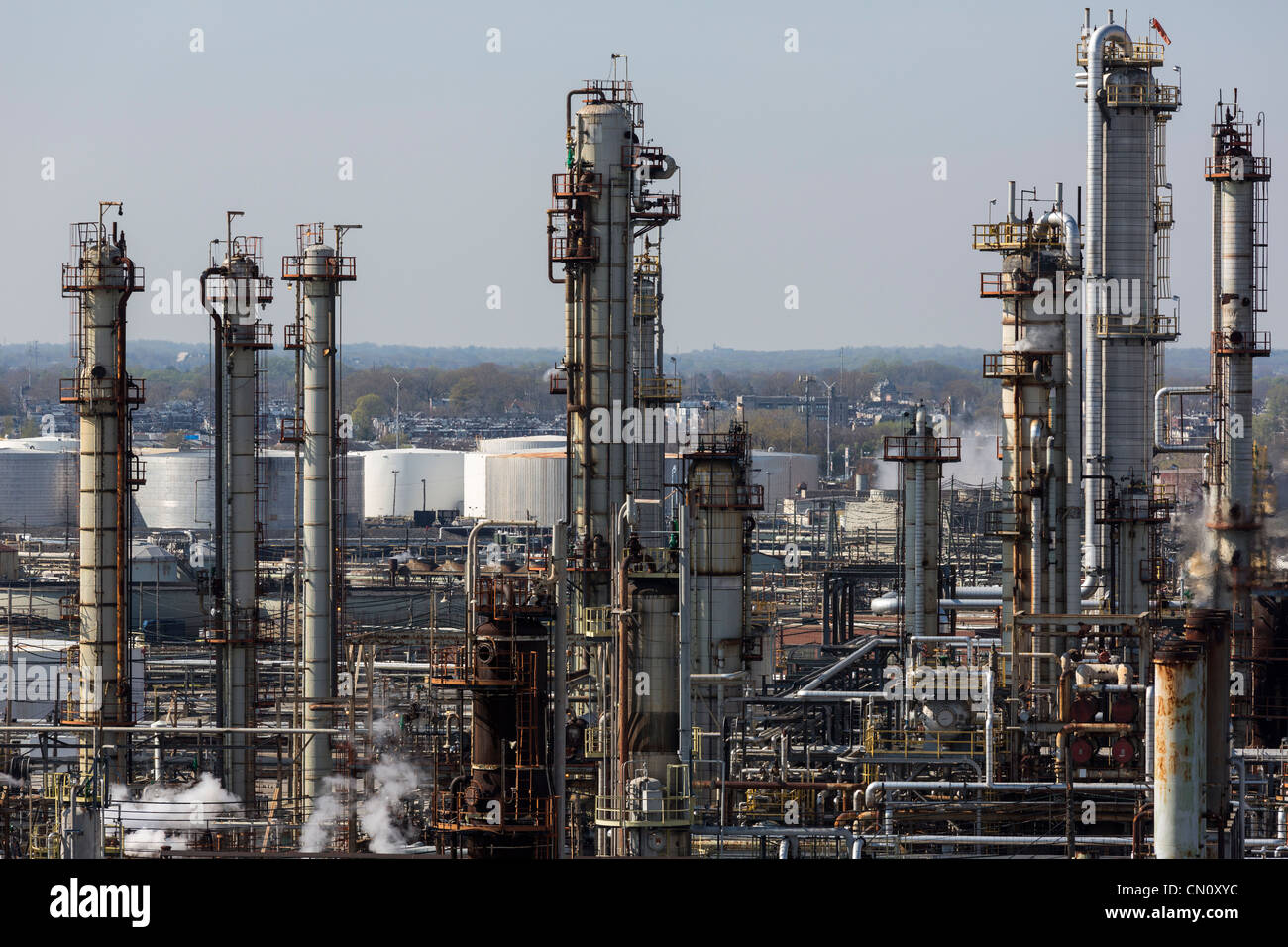 Sunoco oil refinery, Philadelphia, Pennsylvania, USA Stock Photo