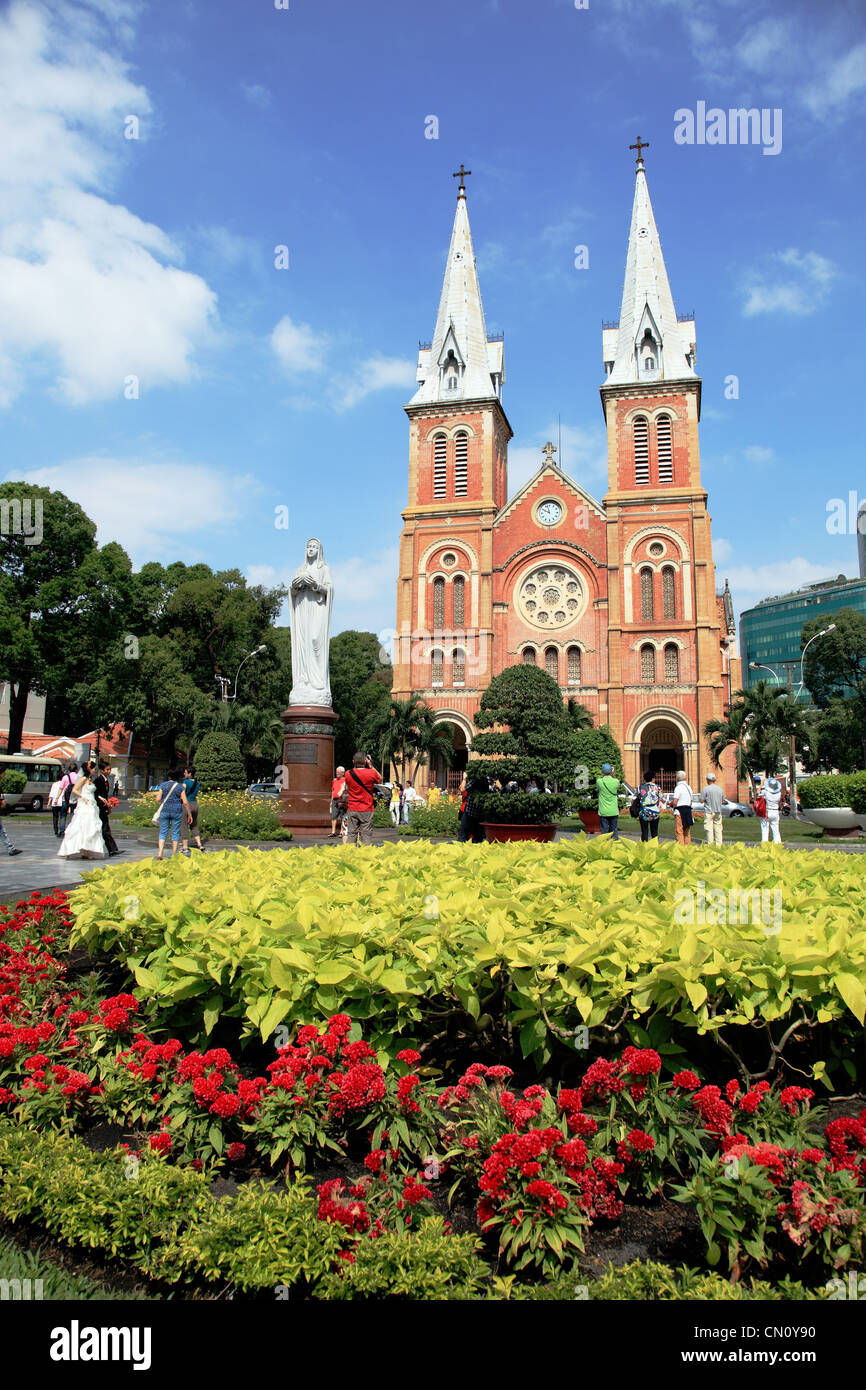 Notre Dame Cathedral, Ho Chi Minh City,  Vietnam Stock Photo