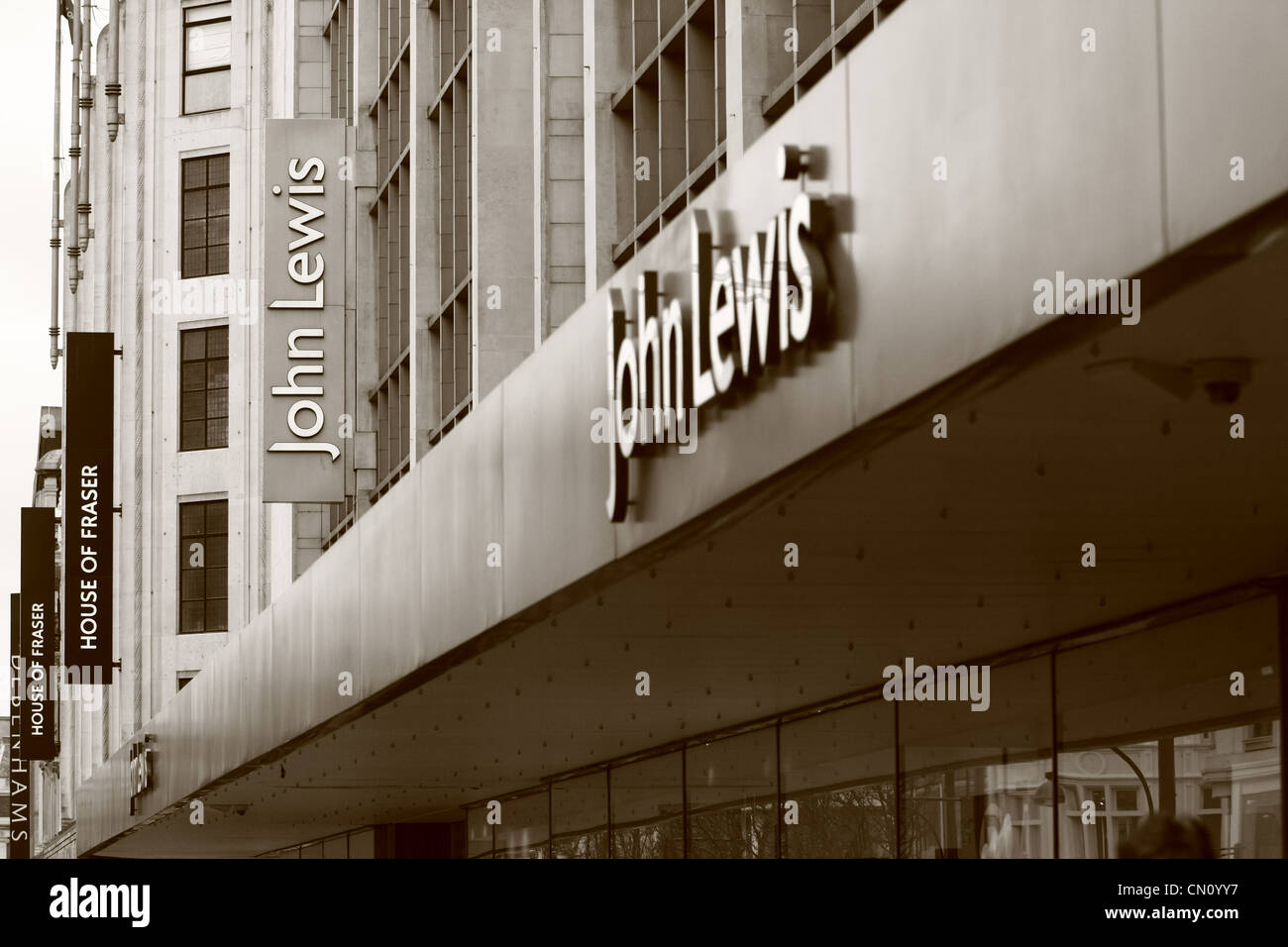 The front of the John Lewis department store in Oxford Street, London
