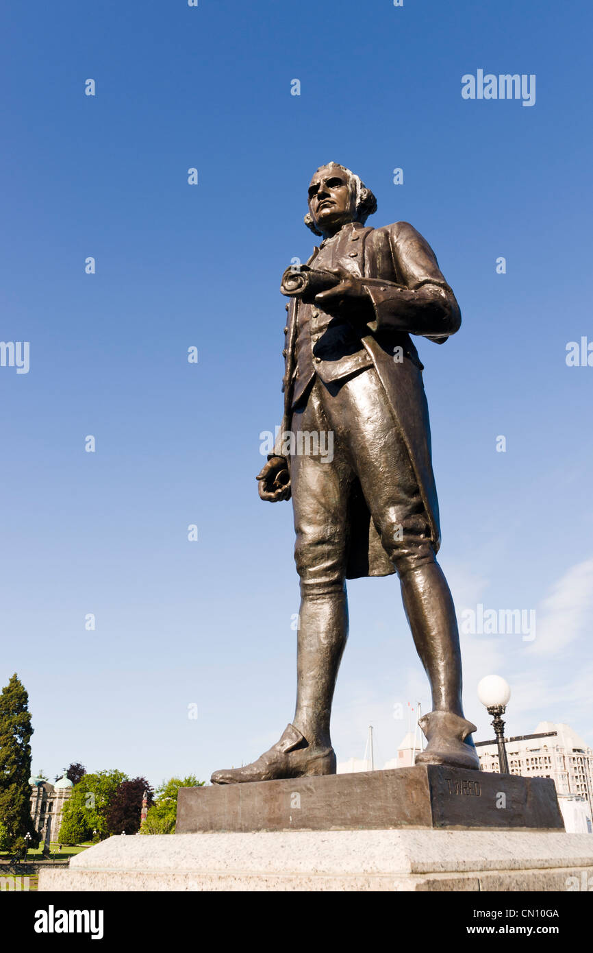 Captain Cook statue, Victoria, BC, Canada Stock Photo Alamy