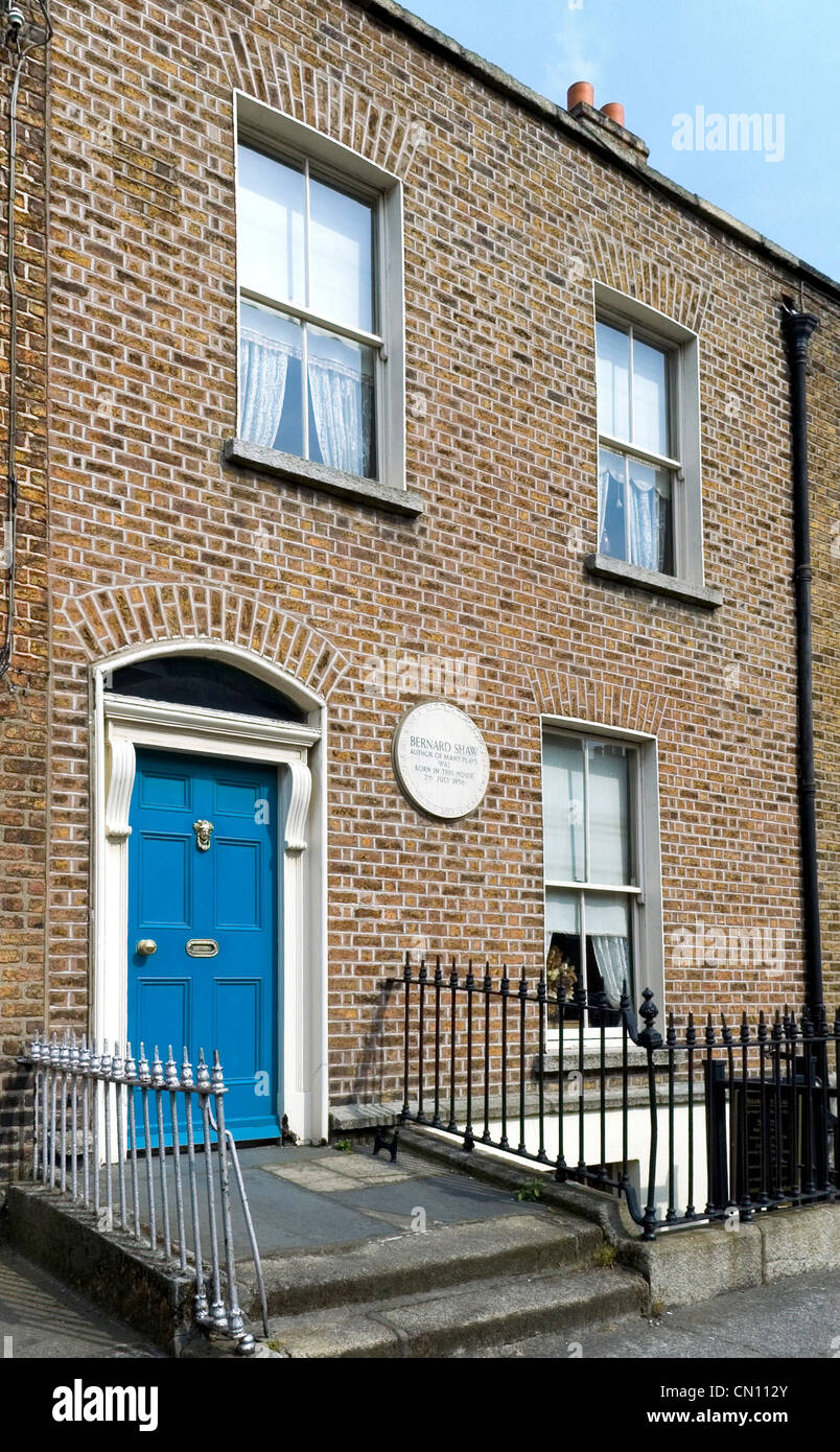 George Bernard Shaw's birthplace in Synge Street, Dublin, Ireland Stock Photo