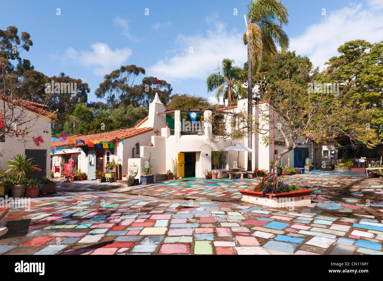 Spanish Village Arts center, San Diego Stock Photo Alamy