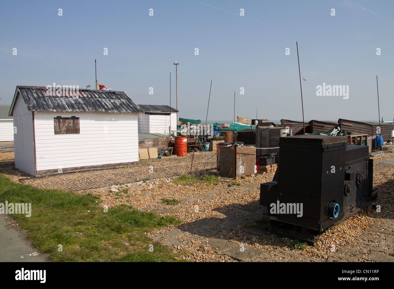 Fisherman's hut and beach store, Walmer, Kent, UK Stock Photo Alamy