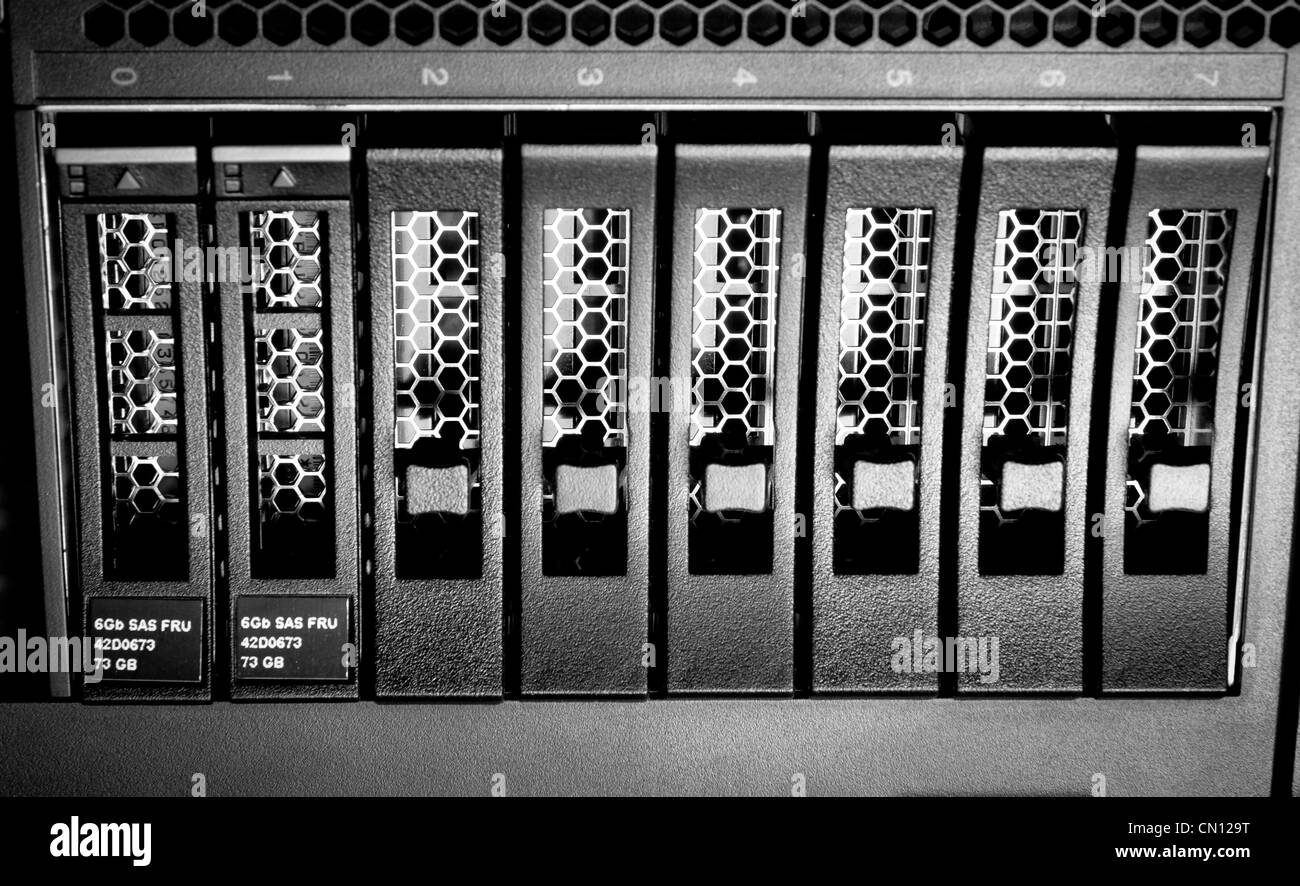 Detail of hard drive cluster in data center Stock Photo Alamy