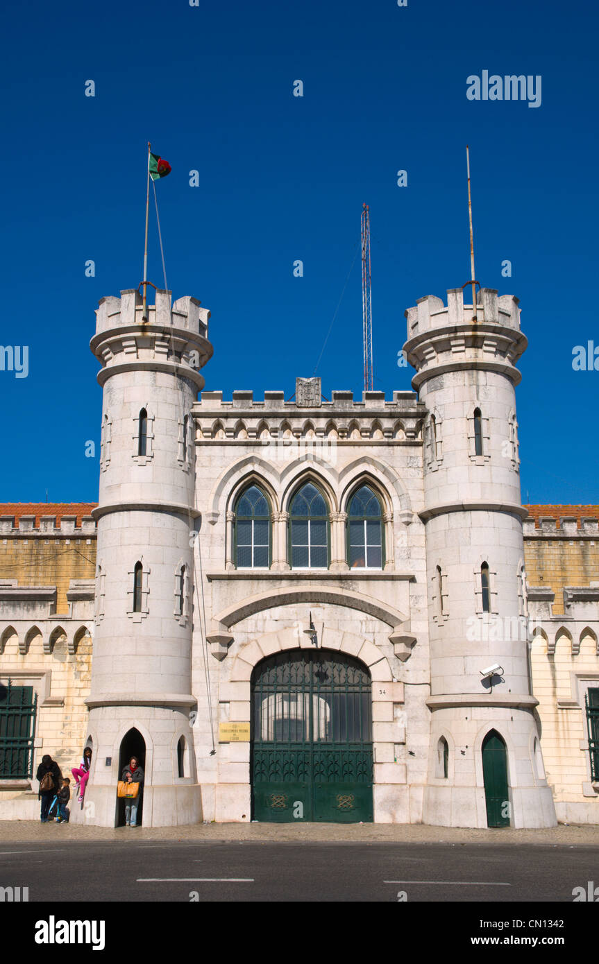 Main prison of Lisbon exterior at Parque Eduardo VII park Lisbon Portugal Europe Stock Photo